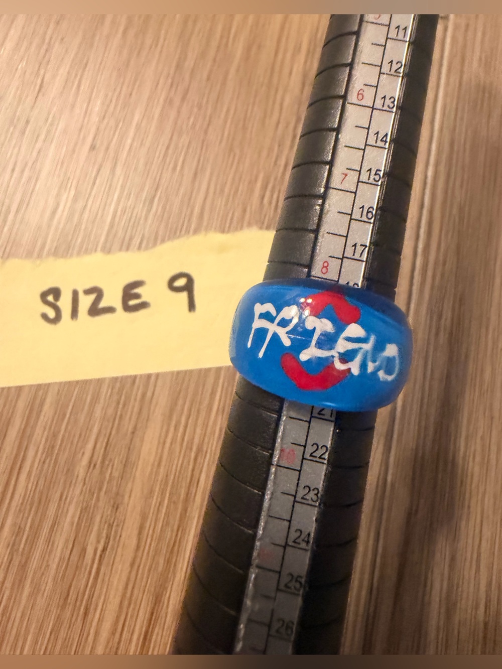 Blue Resin 'Fresh' Statement Ring - Size 9